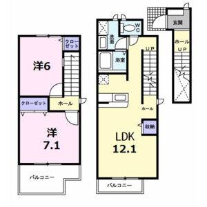 2LDK 間取り図