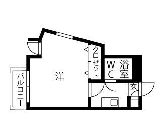 ワンルーム 間取り図