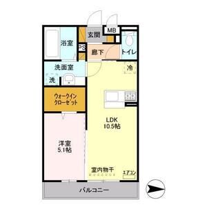1LDK 間取り図