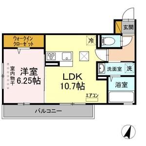 1LDK 間取り図