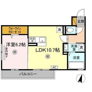 1LDK 間取り図