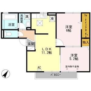 2LDK 間取り図