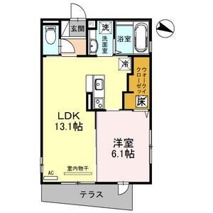 1LDK 間取り図