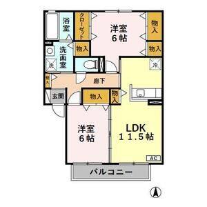 2LDK 間取り図