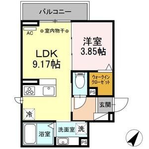 1LDK 間取り図