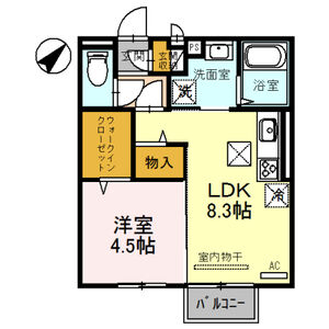 1LDK 間取り図