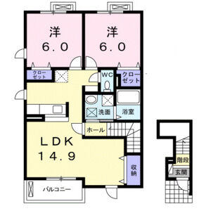 2LDK 間取り図