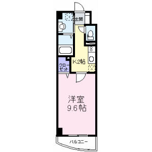 1K 間取り図