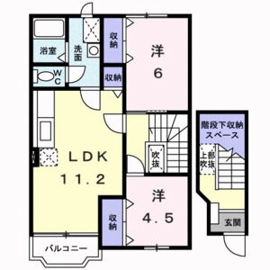 2LDK 間取り図