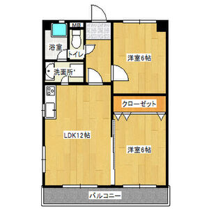 2LDK 間取り図