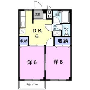 2DK 間取り図