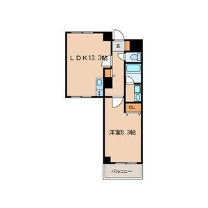 1LDK 間取り図