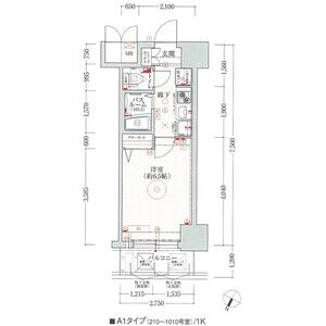 1K 間取り図