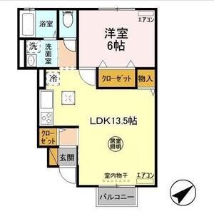 1LDK 間取り図