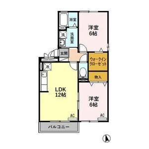 2LDK 間取り図