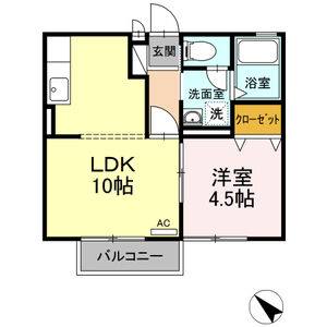 1LDK 間取り図