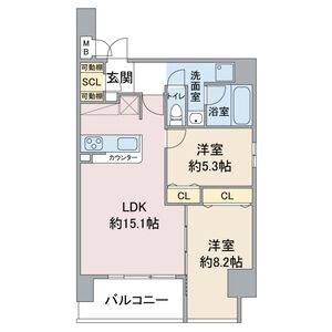 2LDK 間取り図