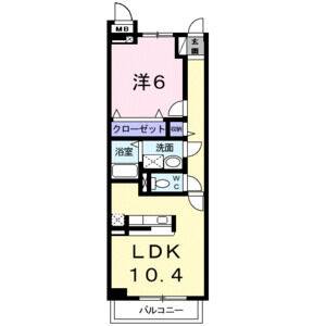1LDK 間取り図