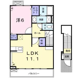 1LDK 間取り図