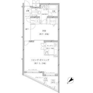 1LDK 間取り図
