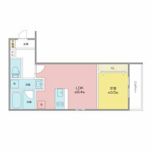 1LDK 間取り図