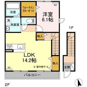 1LDK 間取り図