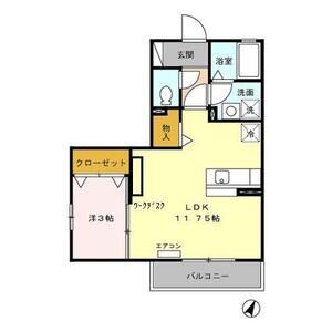 1LDK 間取り図