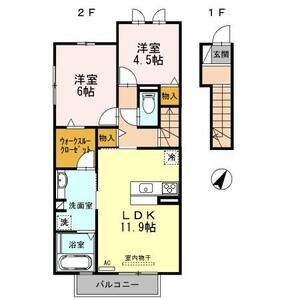 2LDK 間取り図