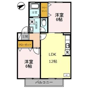 2LDK 間取り図