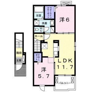 2LDK 間取り図