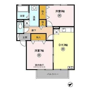 2DK 間取り図
