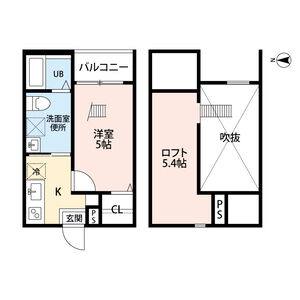 1K 間取り図
