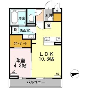 1LDK 間取り図