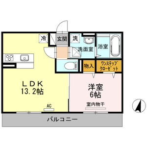 1LDK 間取り図