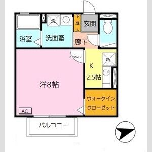 1K 間取り図