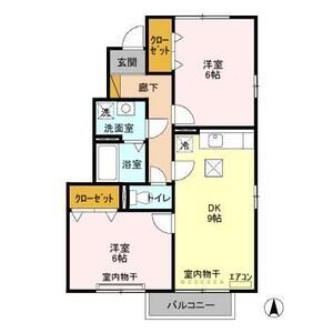 2DK 間取り図