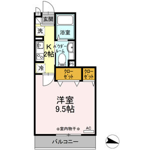 1K 間取り図