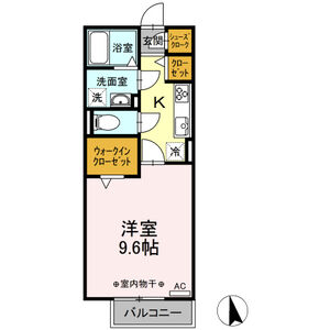 1K 間取り図