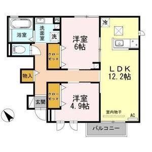 2LDK 間取り図