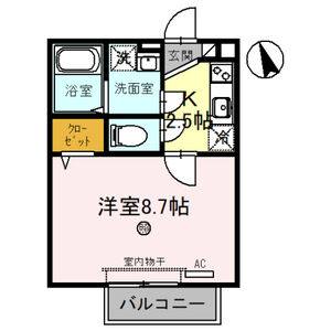 1K 間取り図