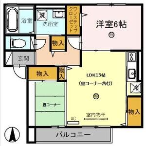 1LDK 間取り図