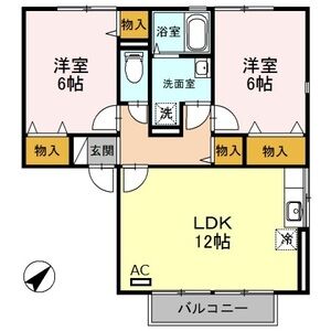 2LDK 間取り図