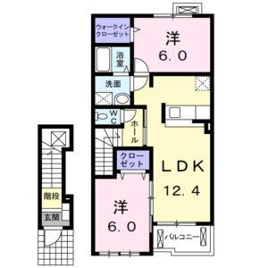 2LDK 間取り図