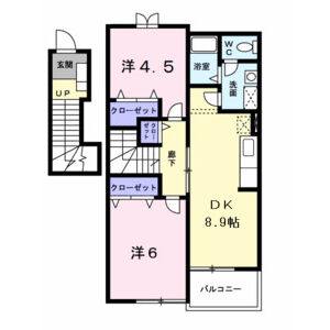 2DK 間取り図