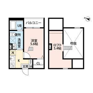 1K 間取り図