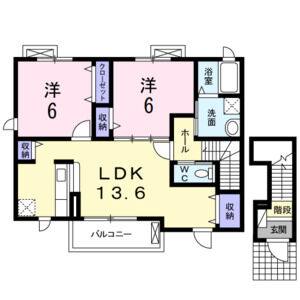 2LDK 間取り図