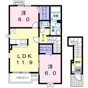 2LDK 間取り図
