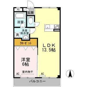 1LDK 間取り図