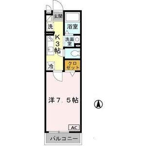 1K 間取り図