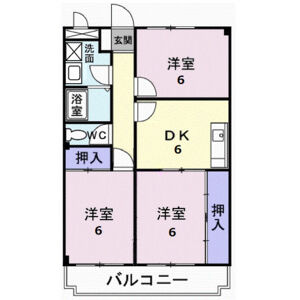3DK 間取り図
